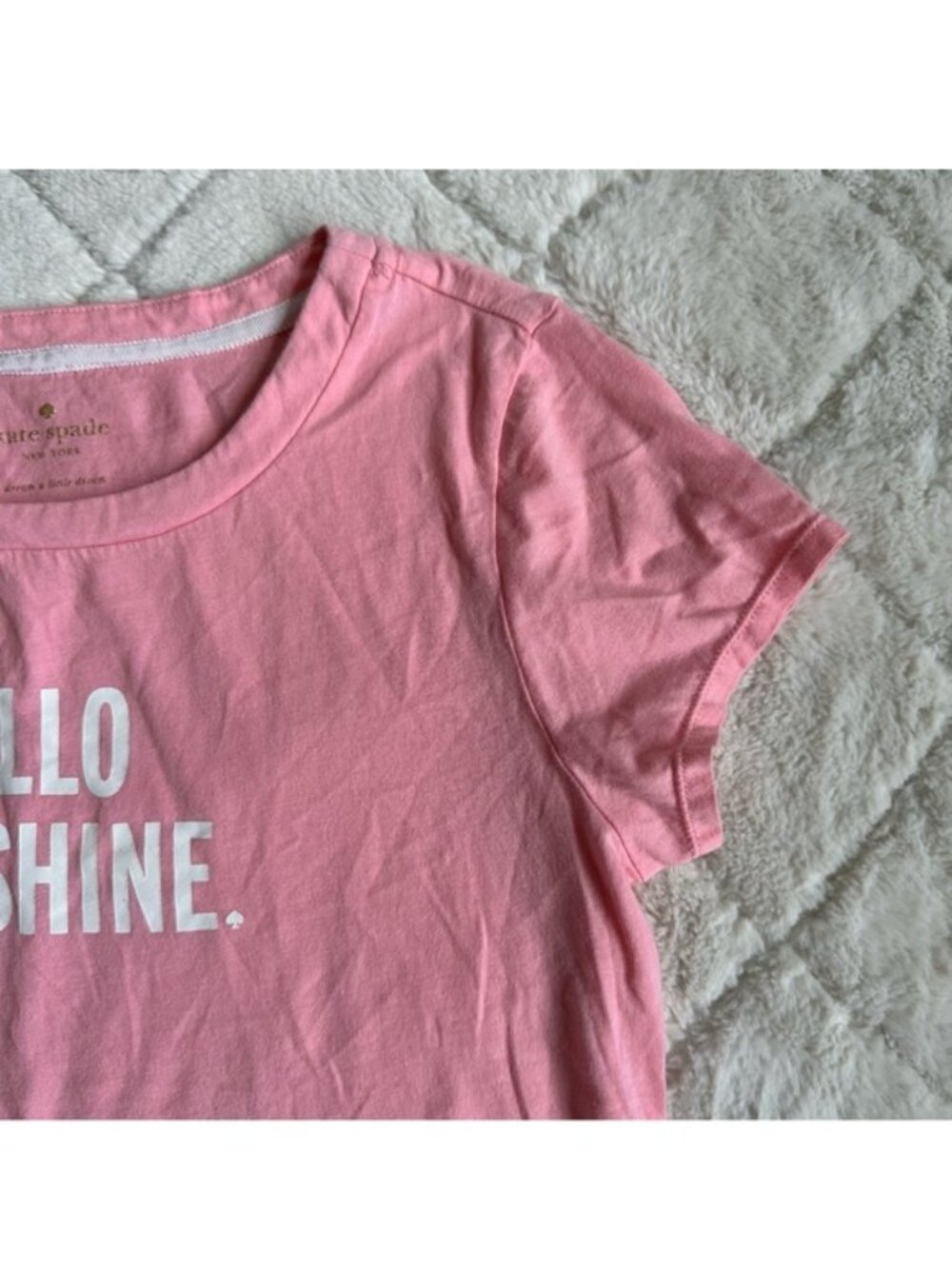 Kate Spade | Pink "Hello Sunshine" Short Sleeve Sleep Tee | Size Small - Picture 5 of 10